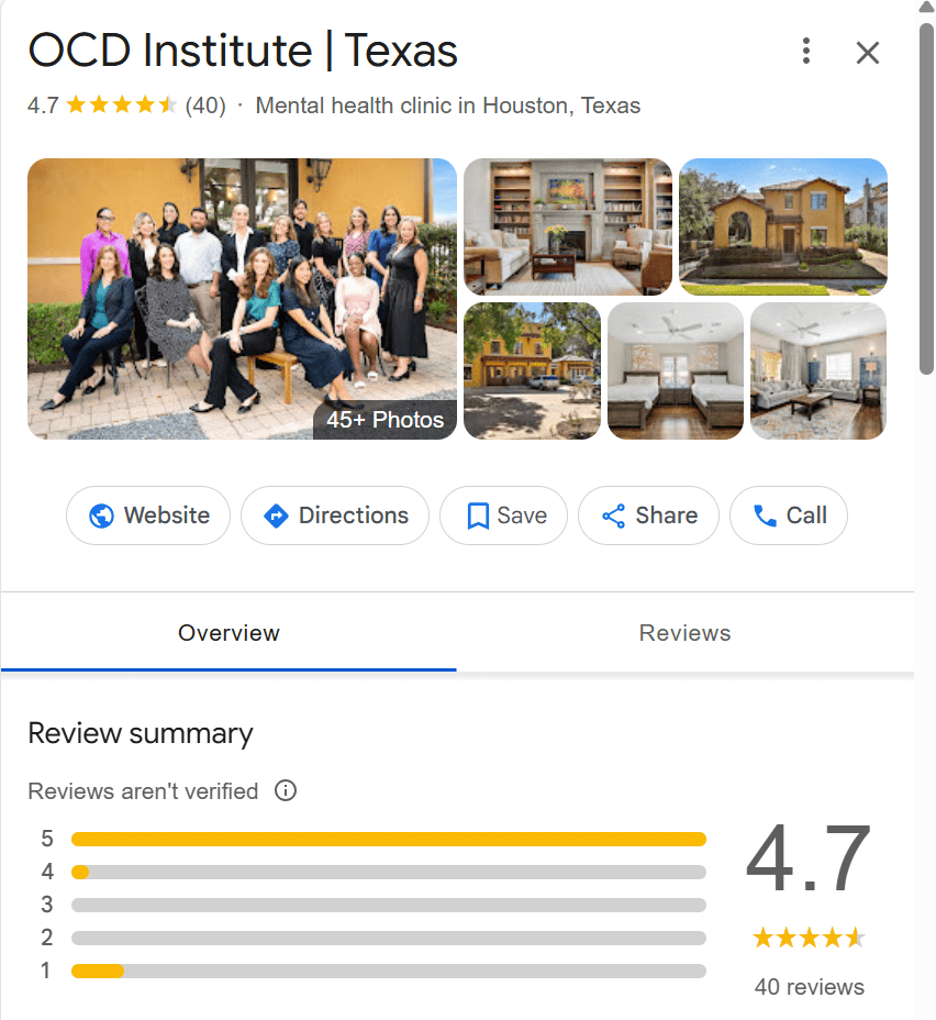 GMB listing with images.